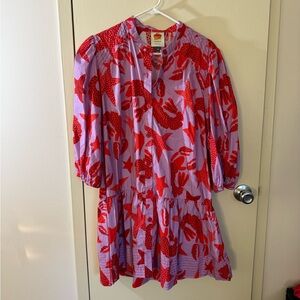FARM Rio Red and Purple Starfish Dress